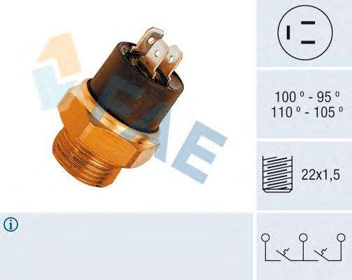 Sensor de temperatura do fluido de esfriamento (de ativação de ventilador do radiador) 37880 FAE