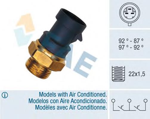 37910 FAE sensor de temperatura do fluido de esfriamento (de ativação de ventilador do radiador)