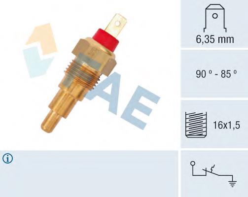 Sensor de temperatura do fluido de esfriamento (de ativação de ventilador do radiador) 37620 FAE