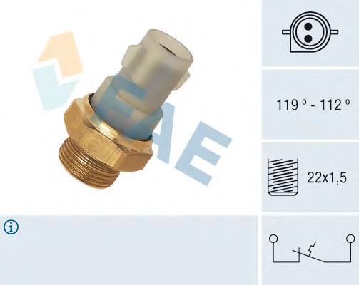 Sensor de temperatura do fluido de esfriamento (de ativação de ventilador do radiador) 37700 FAE