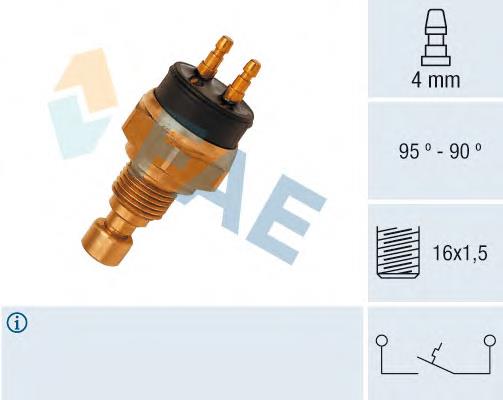 Sensor de temperatura do fluido de esfriamento (de ativação de ventilador do radiador) 37720 FAE