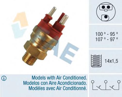 38120 FAE sensor de temperatura do fluido de esfriamento (de ativação de ventilador do radiador)