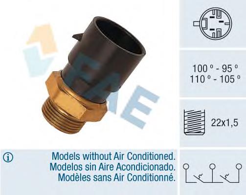 38030 FAE sensor de temperatura do fluido de esfriamento (de ativação de ventilador do radiador)