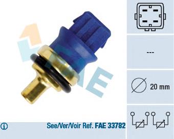 33780 FAE sensor de temperatura do fluido de esfriamento