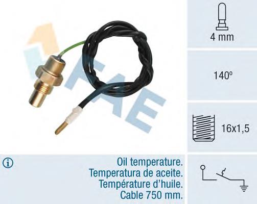 Sensor de temperatura de óleo de motor para Peugeot 309 (10C, 10A)