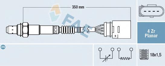 Sonda lambda, sensor de oxigênio depois de catalisador 77201 FAE