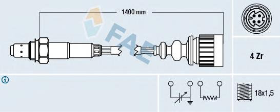 77175 FAE sonda lambda, sensor de oxigênio