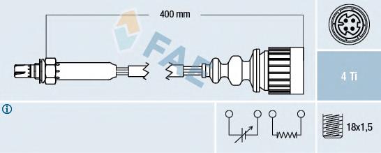 Sonda lambda, sensor de oxigênio 77187 FAE