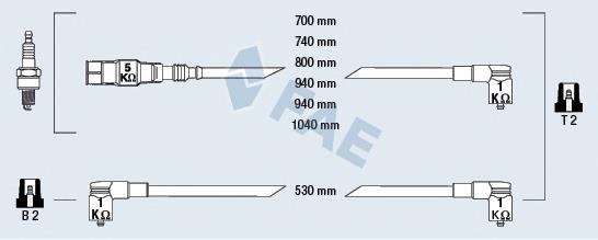 85070 FAE fios de alta voltagem, kit