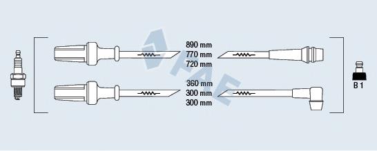 Fios de alta voltagem, kit 85005 FAE