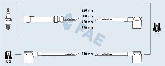 85440 FAE fios de alta voltagem, kit