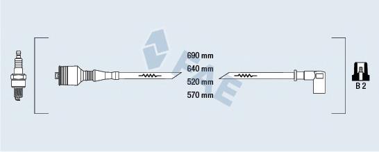 Fios de alta voltagem, kit 85401 FAE