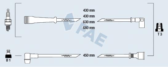 85220 FAE fios de alta voltagem, kit