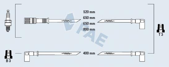 83110 FAE fios de alta voltagem, kit