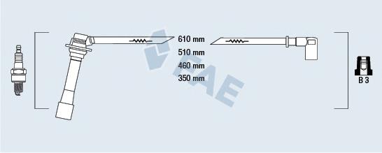 83261 FAE fios de alta voltagem, kit