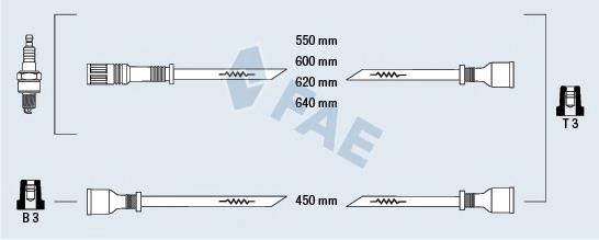 83270 FAE fios de alta voltagem, kit