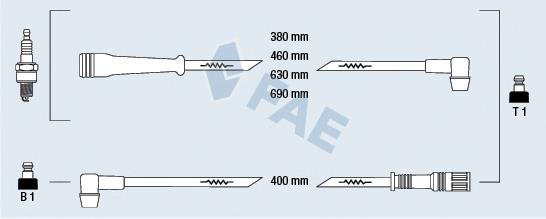 83170 FAE fios de alta voltagem, kit