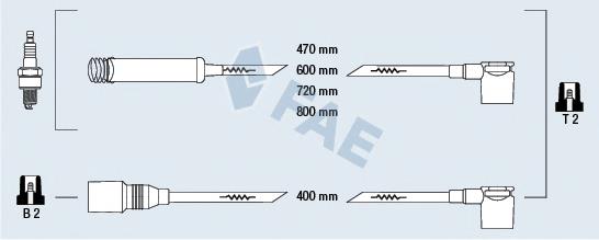 83570 FAE fios de alta voltagem, kit