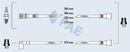 Fios de alta voltagem, kit 83390 FAE