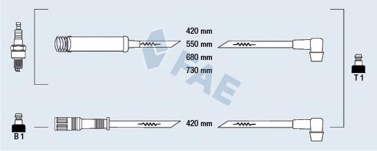 83560 FAE fios de alta voltagem, kit