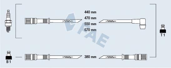 83490 FAE fios de alta voltagem, kit