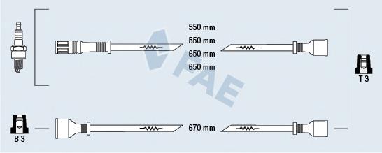 83500 FAE fios de alta voltagem, kit