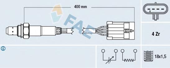Sonda lambda, sensor de oxigênio Opel Astra F69