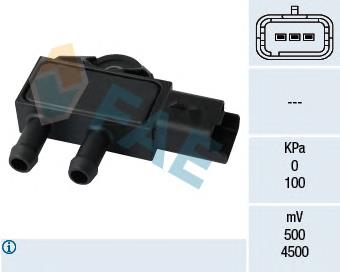 00001618Z9 Peugeot/Citroen sensor de pressão dos gases de escape