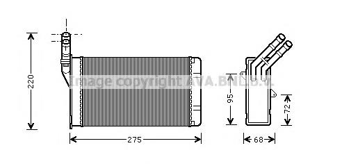 Radiador de forno (de aquecedor) CN6055 AVA