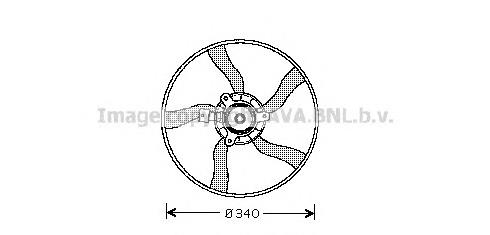 CN7532 AVA ventilador elétrico de esfriamento montado (motor + roda de aletas)