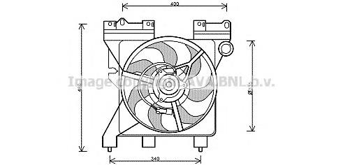 CN7547 AVA difusor do radiador de esfriamento, montado com motor e roda de aletas