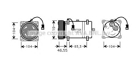 CNAK161 AVA compressor de aparelho de ar condicionado