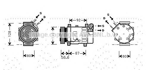 Compressor de aparelho de ar condicionado Citroen C8 EA, EB