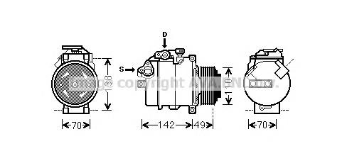 Компрессор кондиционера BWK411 AVA