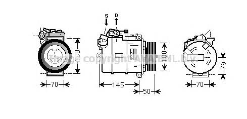 Компрессор кондиционера BWK388 AVA