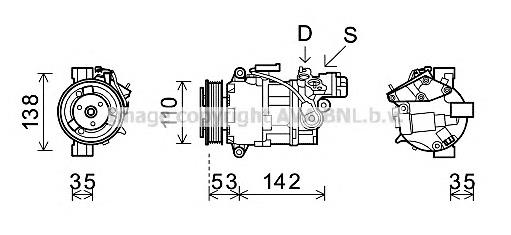 BWK393 AVA compressor de aparelho de ar condicionado