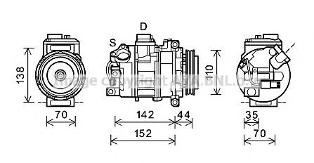 Компрессор кондиционера BWK424 AVA