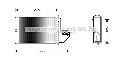 BWA6172 AVA Радиатор отопителя салона