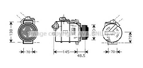 BWAK332 AVA compressor de aparelho de ar condicionado