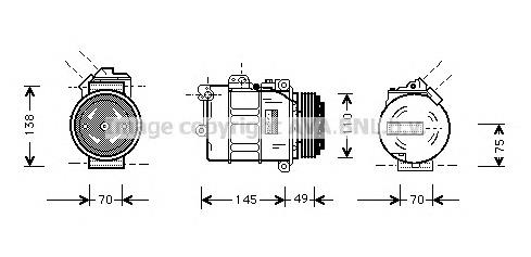 BWAK237 AVA compressor de aparelho de ar condicionado