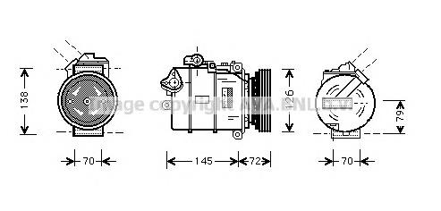 Компрессор кондиционера BWK226 AVA