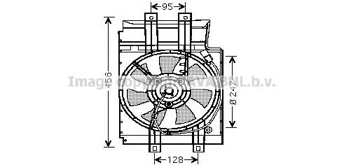 Difusor do radiador de aparelho de ar condicionado, montado com roda de aletas e o motor DN7519 AVA