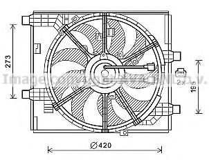 ENI034 Doga difusor do radiador de esfriamento, montado com motor e roda de aletas