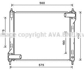 DN2354 AVA radiador de esfriamento de motor