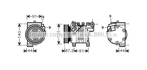 DNK273 AVA compressor de aparelho de ar condicionado