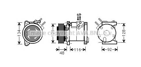 CRAK102 AVA compressor de aparelho de ar condicionado