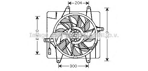 CR7505 AVA difusor do radiador de esfriamento, montado com motor e roda de aletas