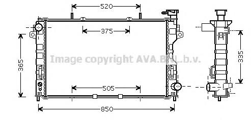 CRA2081 AVA radiador de esfriamento de motor