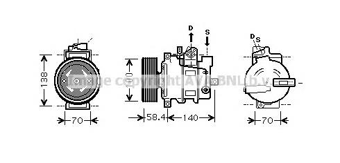 AIAK262 AVA compressor de aparelho de ar condicionado