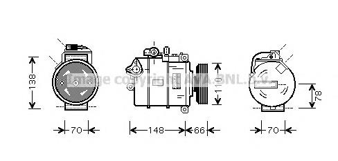 Компрессор кондиционера AIAK247 AVA